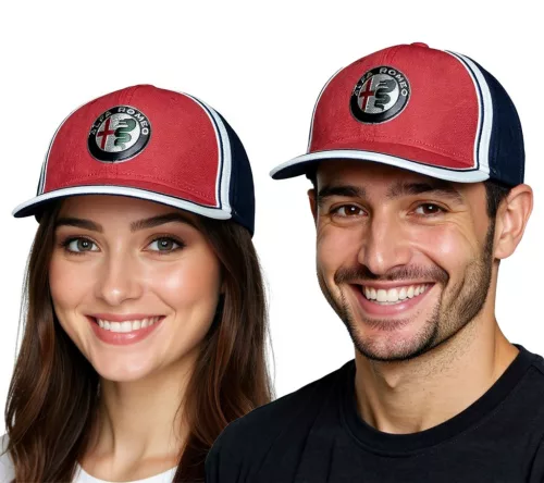 Alfa Romeo unisex sapka AFRCPF52, sötétkék/piros/fehér, Méret:N 1 napos szállítás