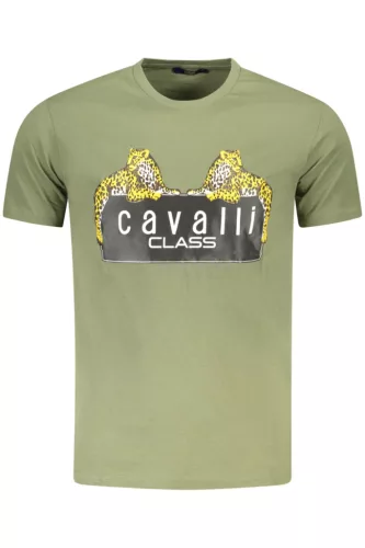 Cavalli Class férfi rövid ujjú póló, zöld 1 napos szállítás