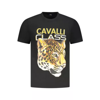 Cavalli Class férfi póló, fekete 1 napos szállítás