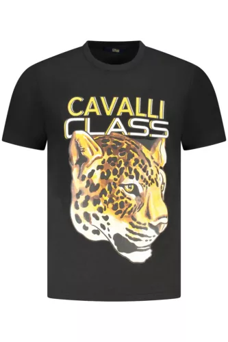 Cavalli Class férfi póló, fekete 1 napos szállítás