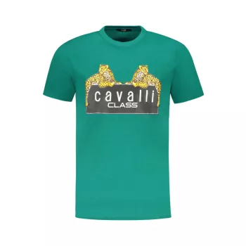   Cavalli Class férfi rövid ujjú póló, zöld 1 napos szállítás