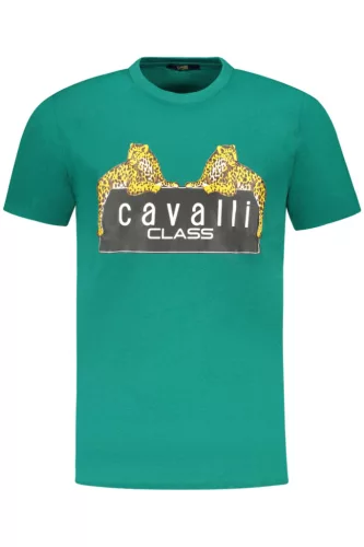 Cavalli Class férfi rövid ujjú póló, zöld 1 napos szállítás