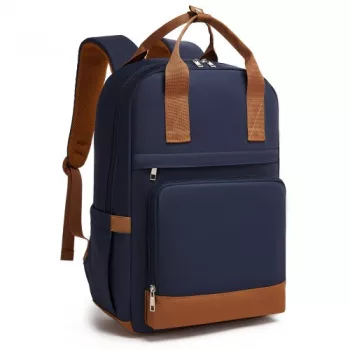   Miss Lulu London unisex táska BPK2502, tengerészkék és barna 1 napos szállítás