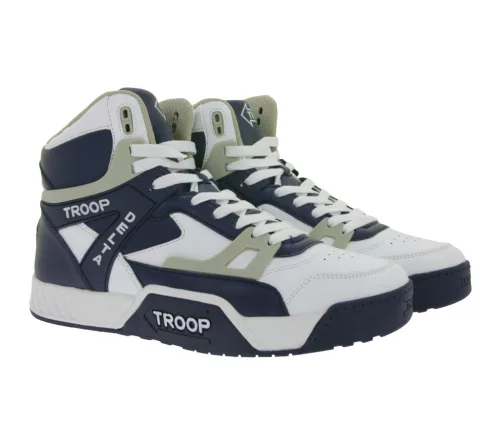 WORLD OF TROOP Delta High unisex magas szárú sneaker, kék/fehér, 80102 - 43 1 napos szállítás