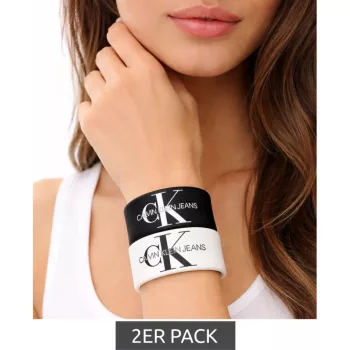   Calvin Klein unisex karkötő KJJLBB850200, fekete/fehér 1 napos szállítás