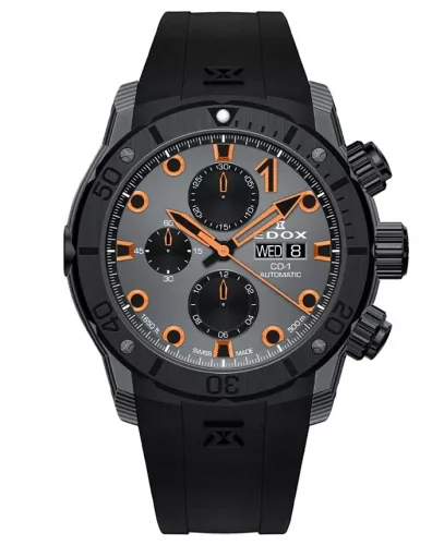 EDOX CO-1 Carbon Chrono automata 01125-CCN-GNO Férfi Karóra