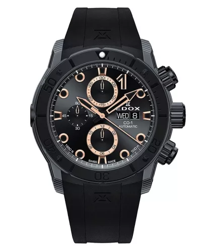 EDOX CO-1 Carbon Chrono automata 01125-CCN-NR Férfi Karóra